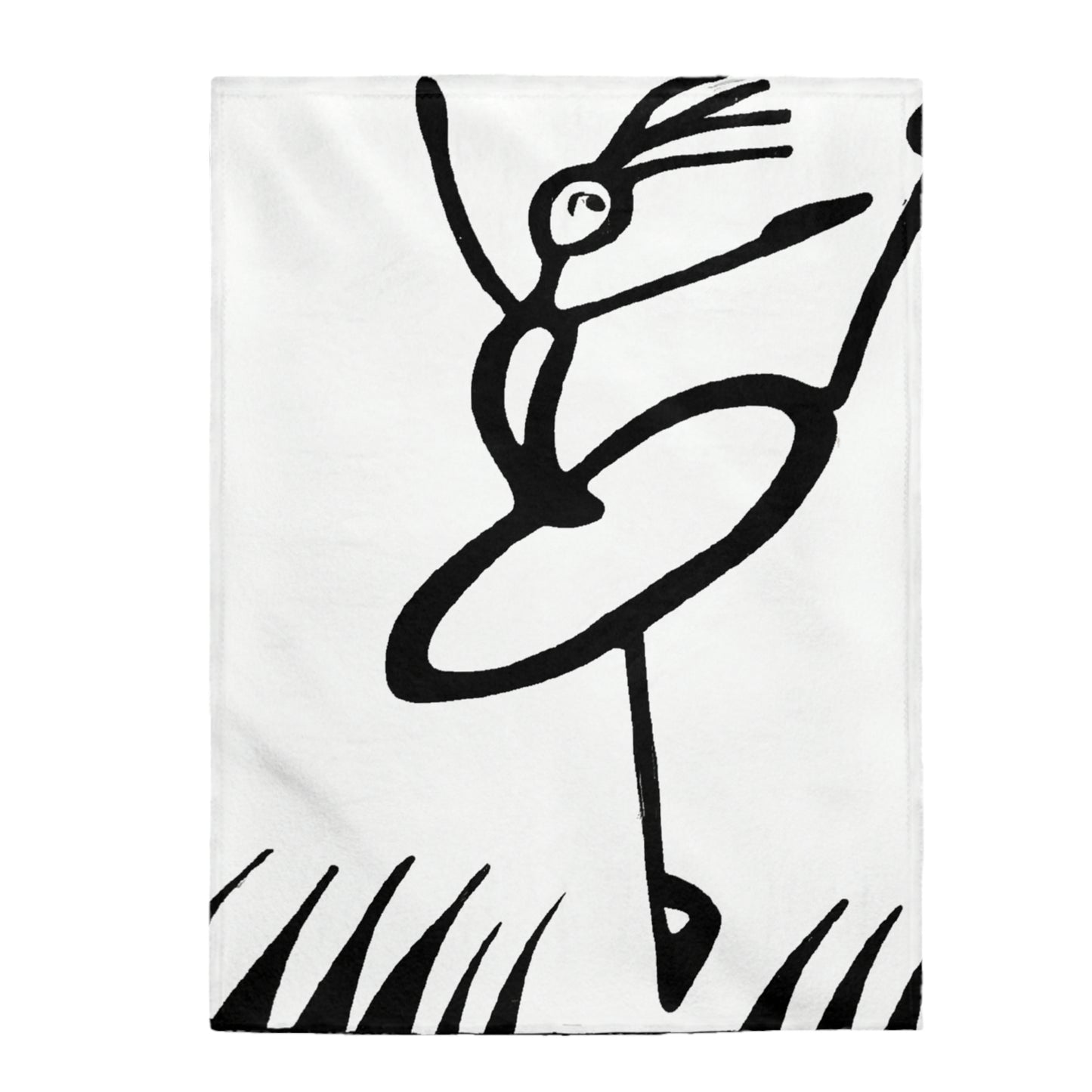 "Ballet on a Blade: A Ballerina's Spin" - The Alien Velveteen Plush Blanket