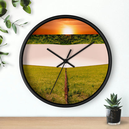 "Golden Horizon at Dusk" - The Alien Wall Clock