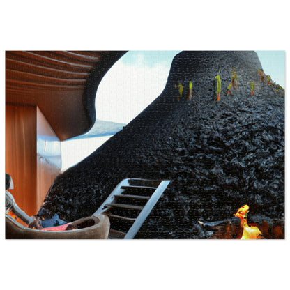 "Volcanic Home Design: Creating a Livable Space Inside a Volcano" - The Alien Jigsaw Puzzle