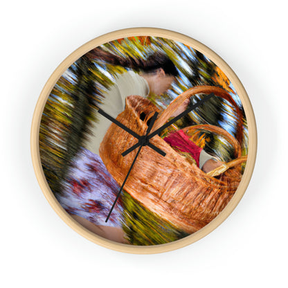 "Autumn Picnic in the Forest" - The Alien Wall Clock