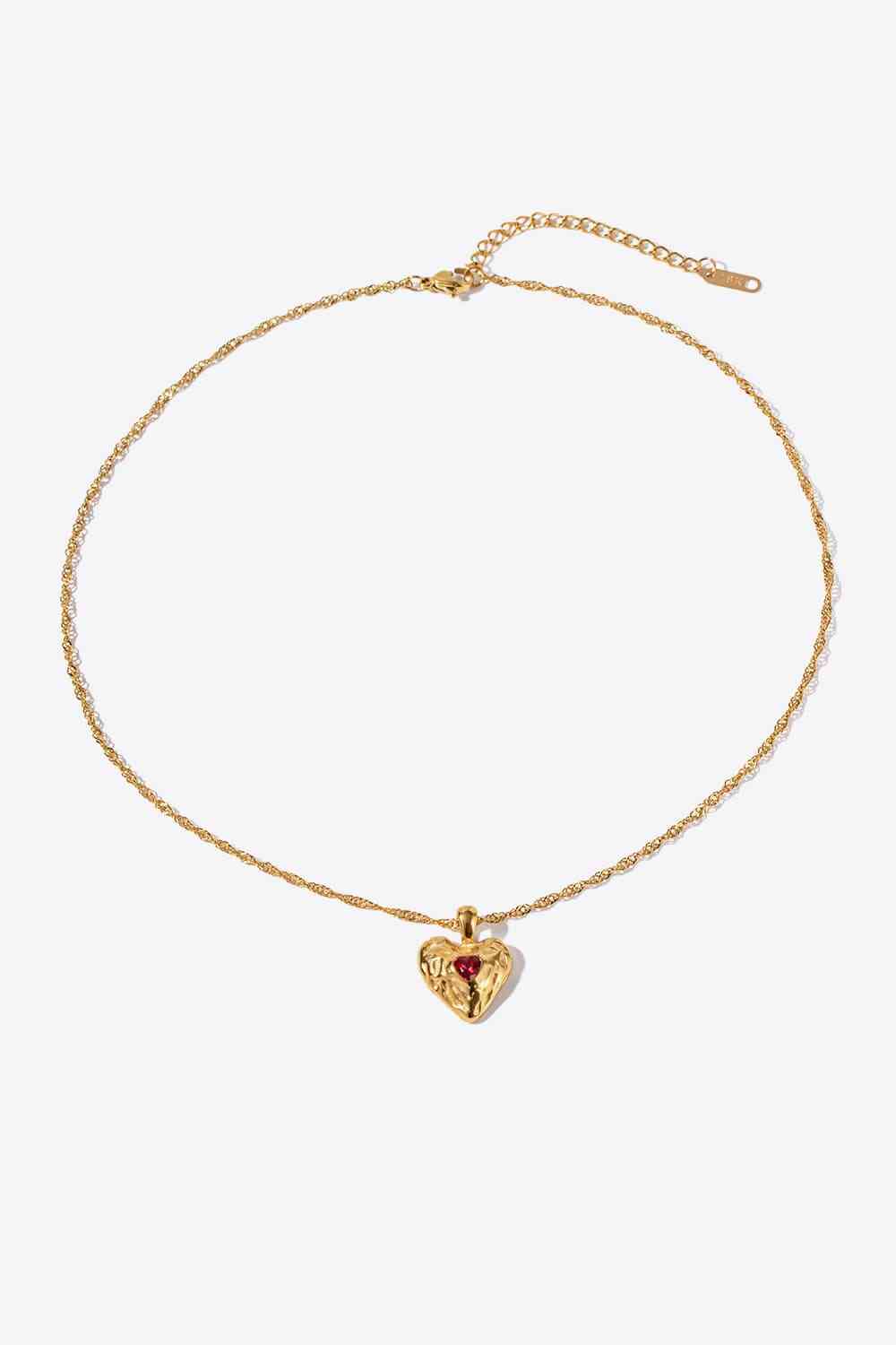 Halskette mit Herzanhänger aus Edelstahl