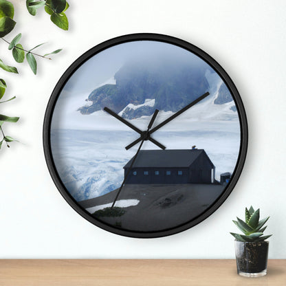 "Frozen Fears: A Haunted Glacier House" - The Alien Wall Clock