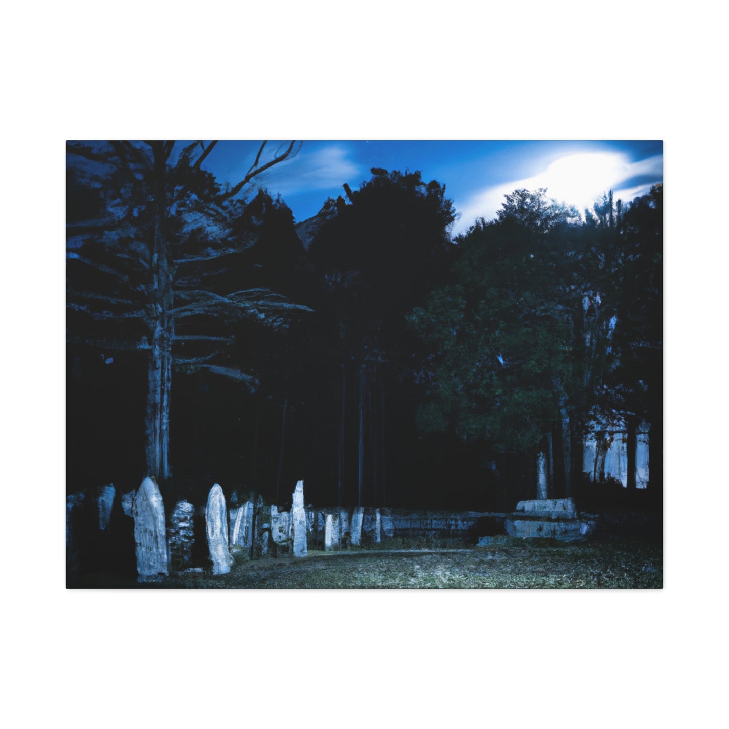 "Anochecer en el cementerio olvidado" - The Alien Canva