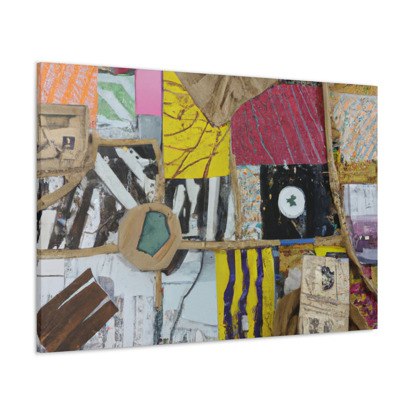 "Urban and Rural Intersections: A Mixed-Media Exploration" - Canvas