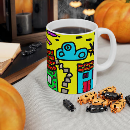 "A Slumbering Village of the Soaring Dragon" - The Alien Ceramic Mug 11 oz