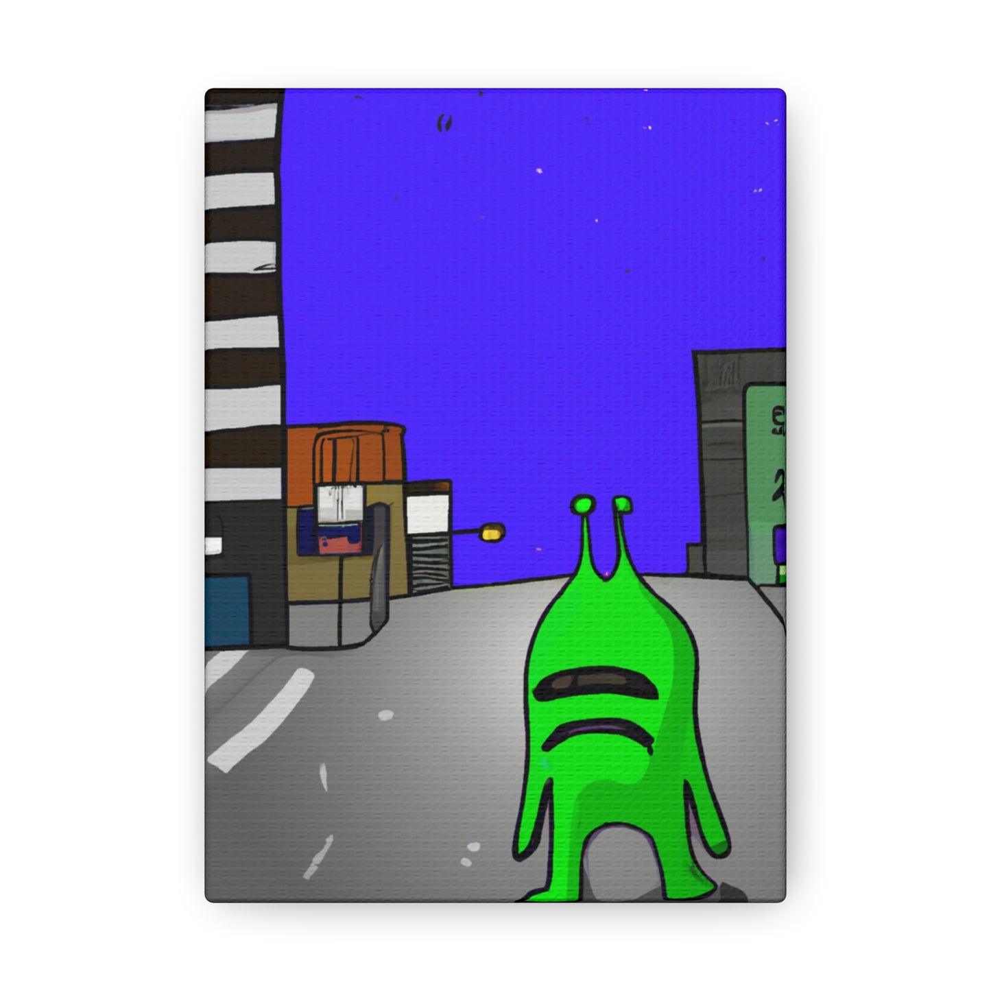 "Alien Misadventure in the City" - The Alien Canva