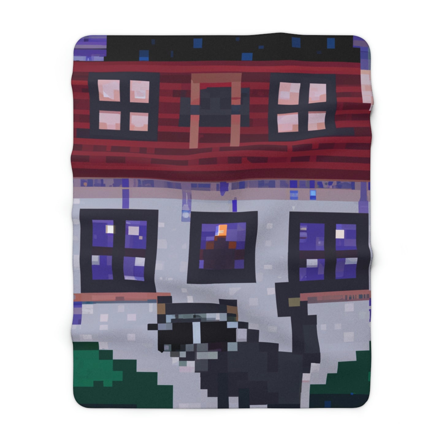 "Caper in the Mansion: A Raccoon's Adventure" - The Alien Sherpa Fleece Blanket