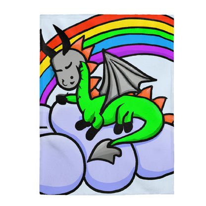 "A Dreamy Dragon's Nap" - The Alien Velveteen Plush Blanket