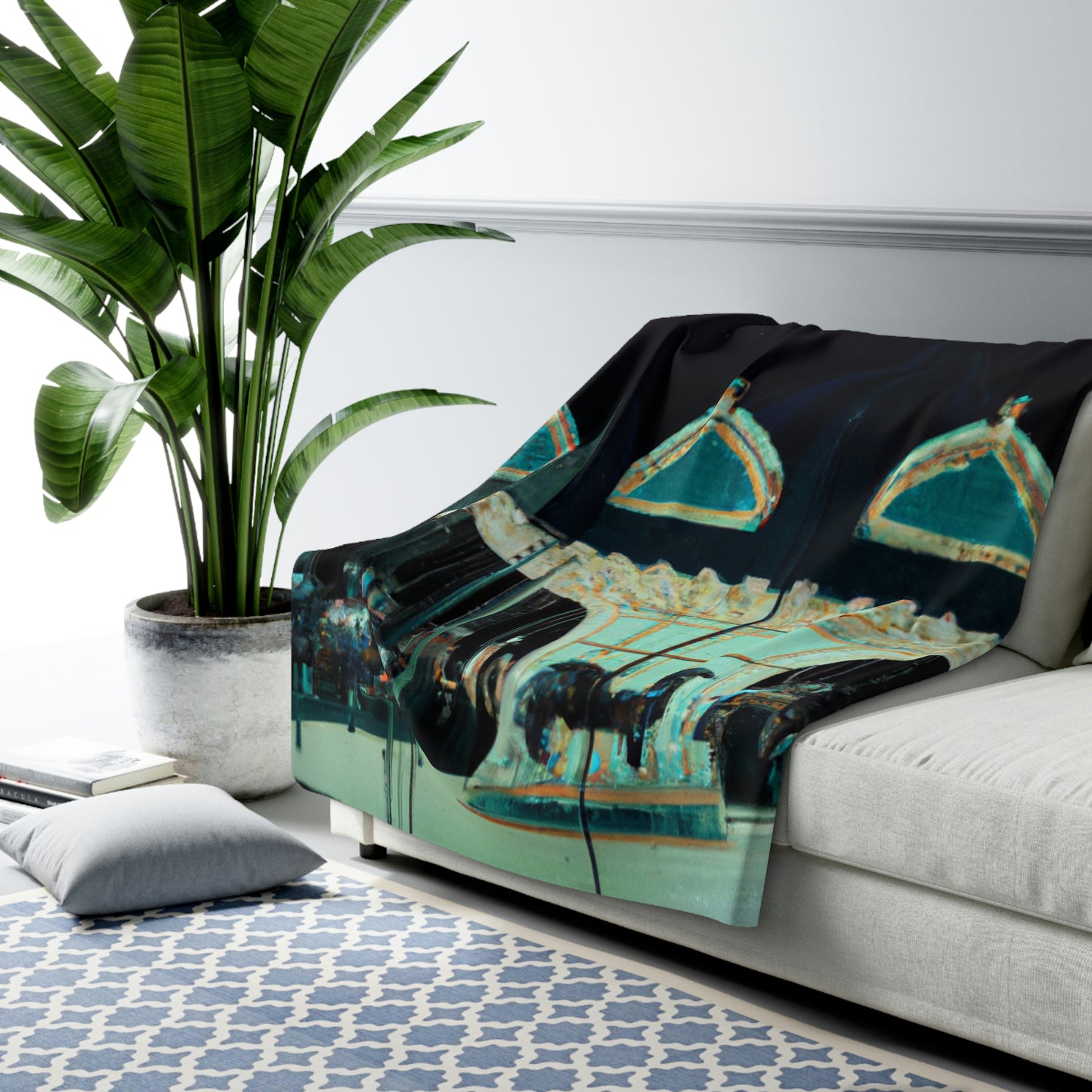 "A Lonesome Carousel Under Shining Stars" - The Alien Sherpa Fleece Blanket