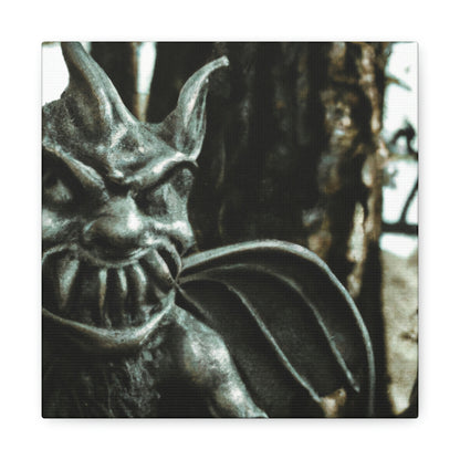 "The Enchanted Gargoyle Grove" - ​​Die Alien-Canva