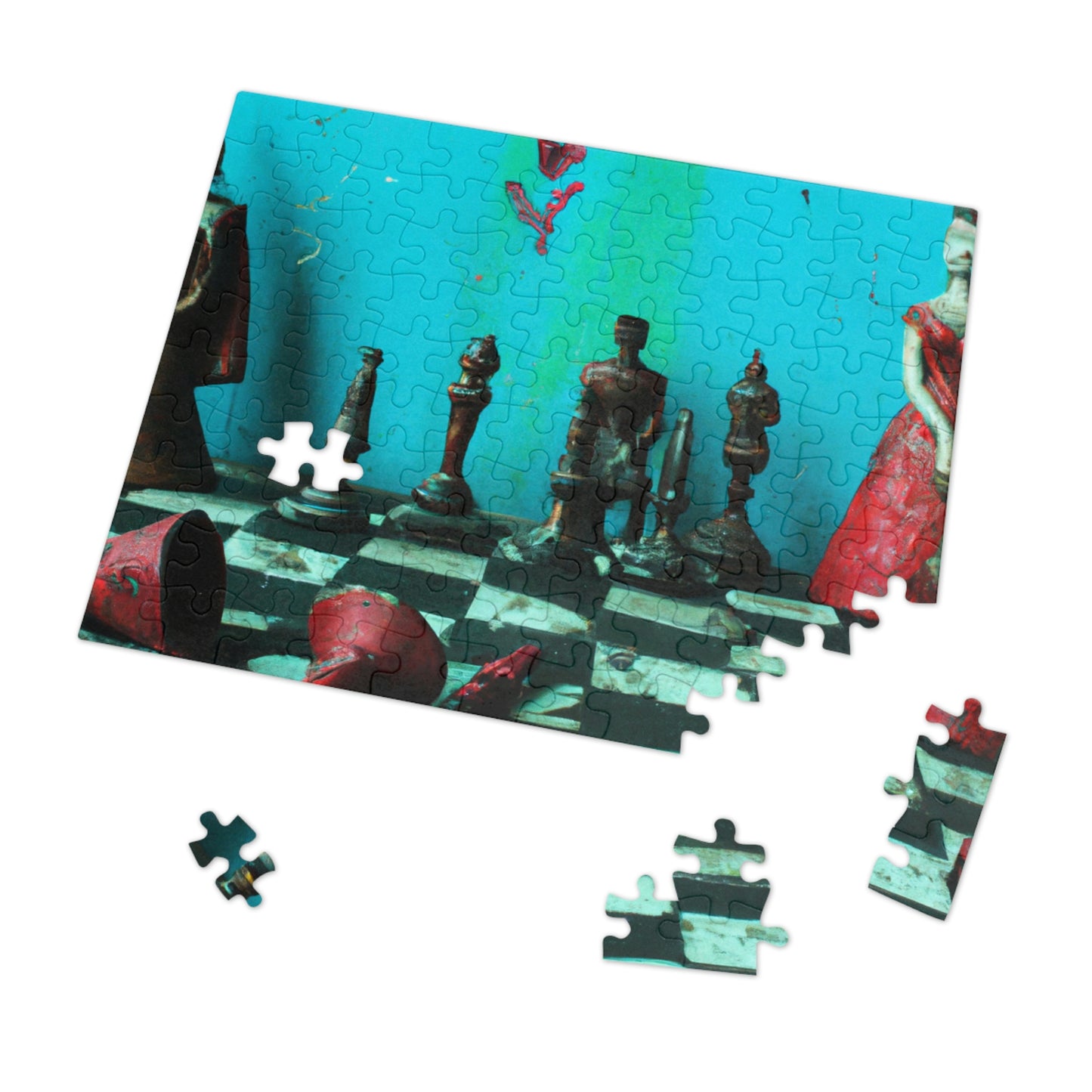 "A Forgotten Chess Set: Ready for a New Match" - The Alien Jigsaw Puzzle