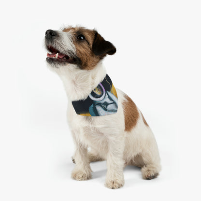 "Alone in the Dark: A Solitary Astronaut's Survival" - The Alien Pet Bandana Collar