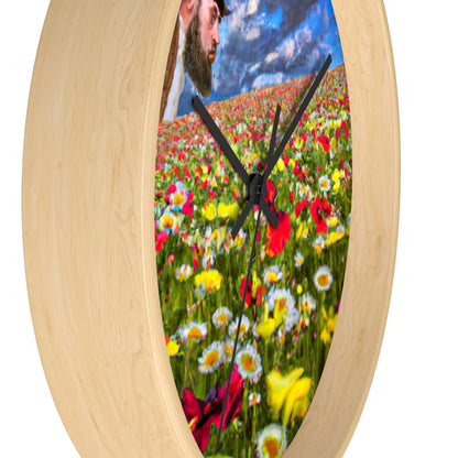 "A Blissful Tour of Floral Splendor" - The Alien Wall Clock