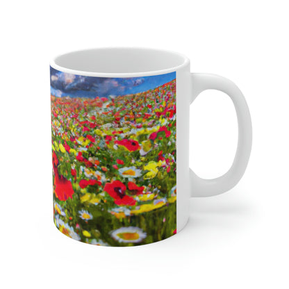 "A Blissful Tour of Floral Splendor" - The Alien Taza de cerámica 11 oz