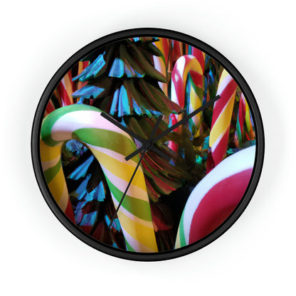 "Candy Cane Wonderland" - The Alien Wall Clock