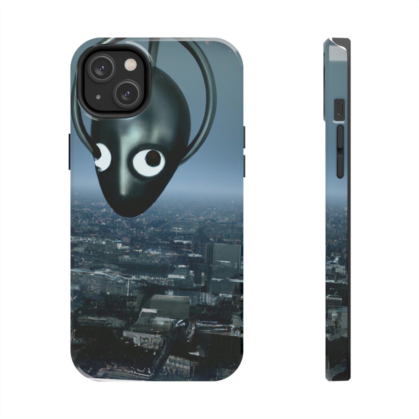 "Ein ferner Funke: Die Suche eines Außerirdischen nach einem Zufluchtsort in der Stadt." - Die Alien Tough Phone Cases