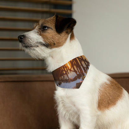 "Amanecer eterno" - El collar de bandana para mascota alienígena