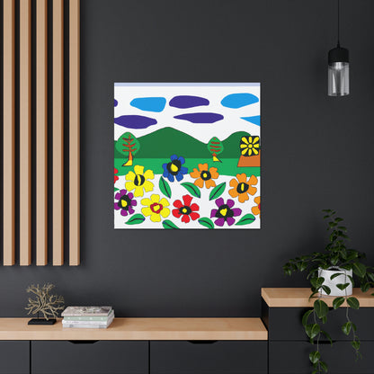 "Blooming Landscape: A Local Mural of Art and Nature" - Canvas