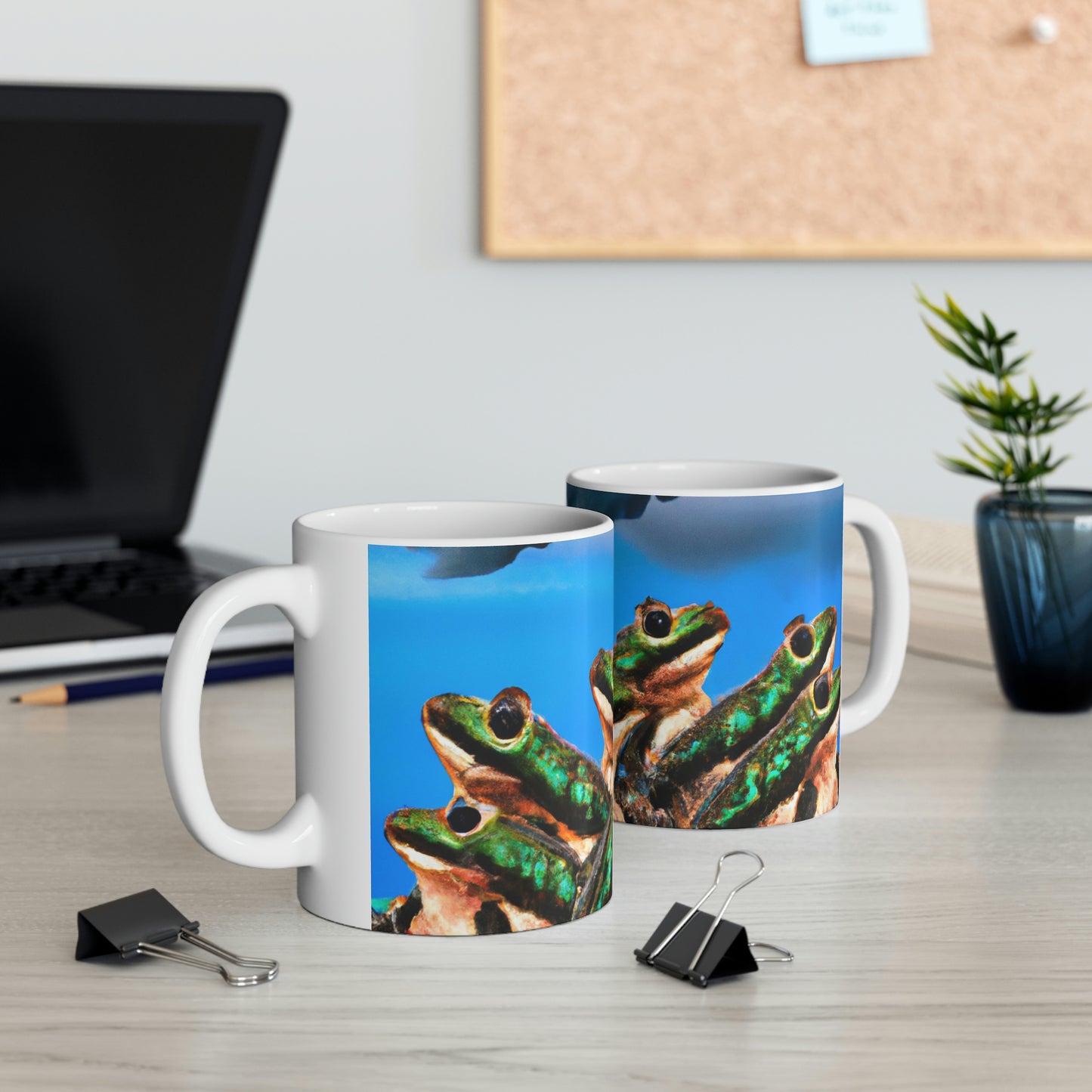 "A Frog Chorus in the Thunderstorm" - The Alien Taza de cerámica 11 oz