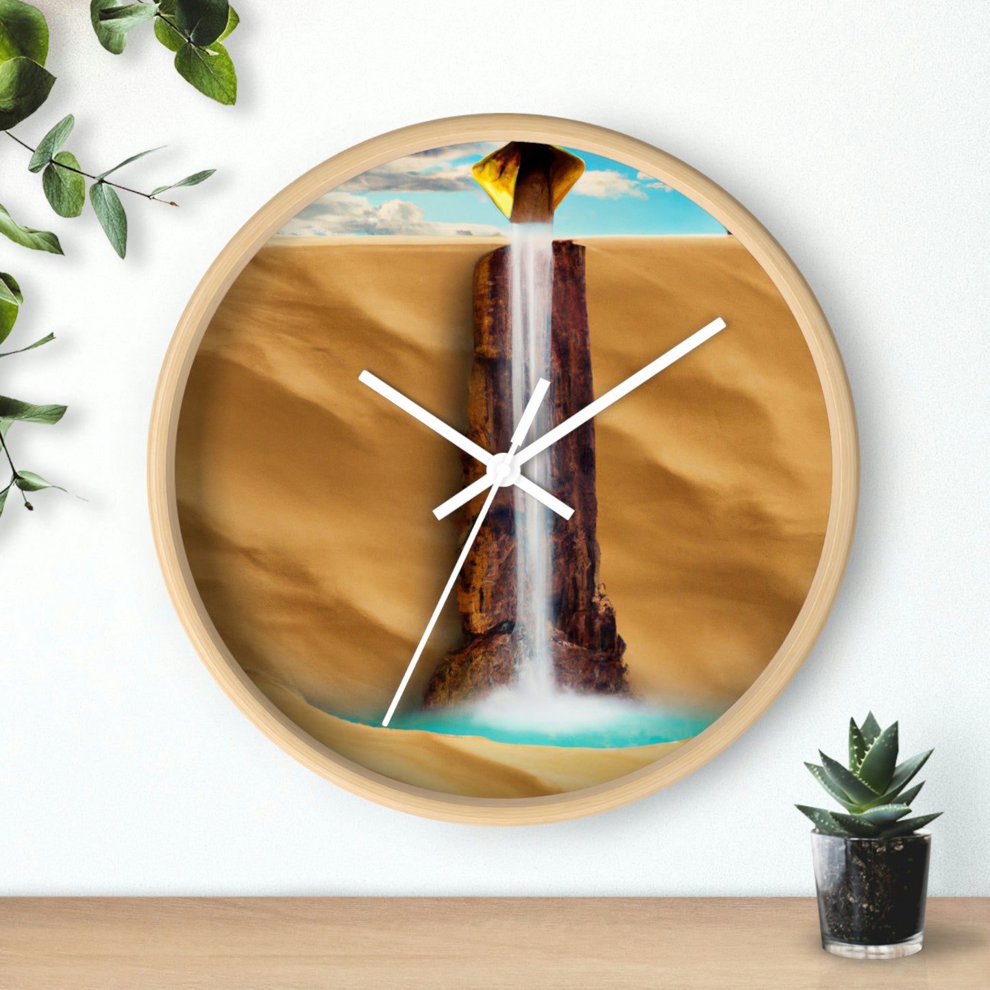 "Lonely Waterfall in a Desolate Desert" - The Alien Wall Clock