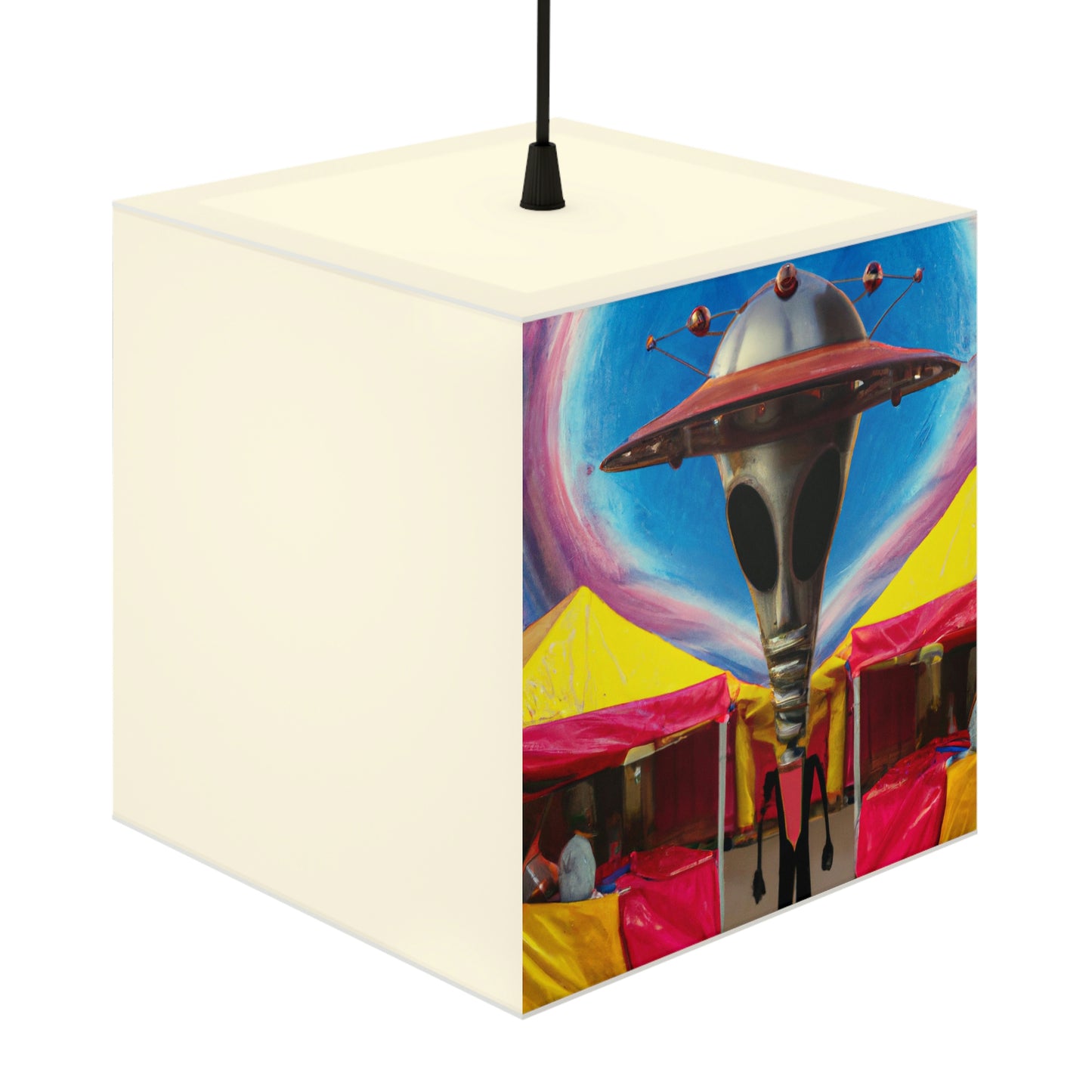 "Fair Invaders: A Cosmic Crash Course" - The Alien Light Cube Lamp