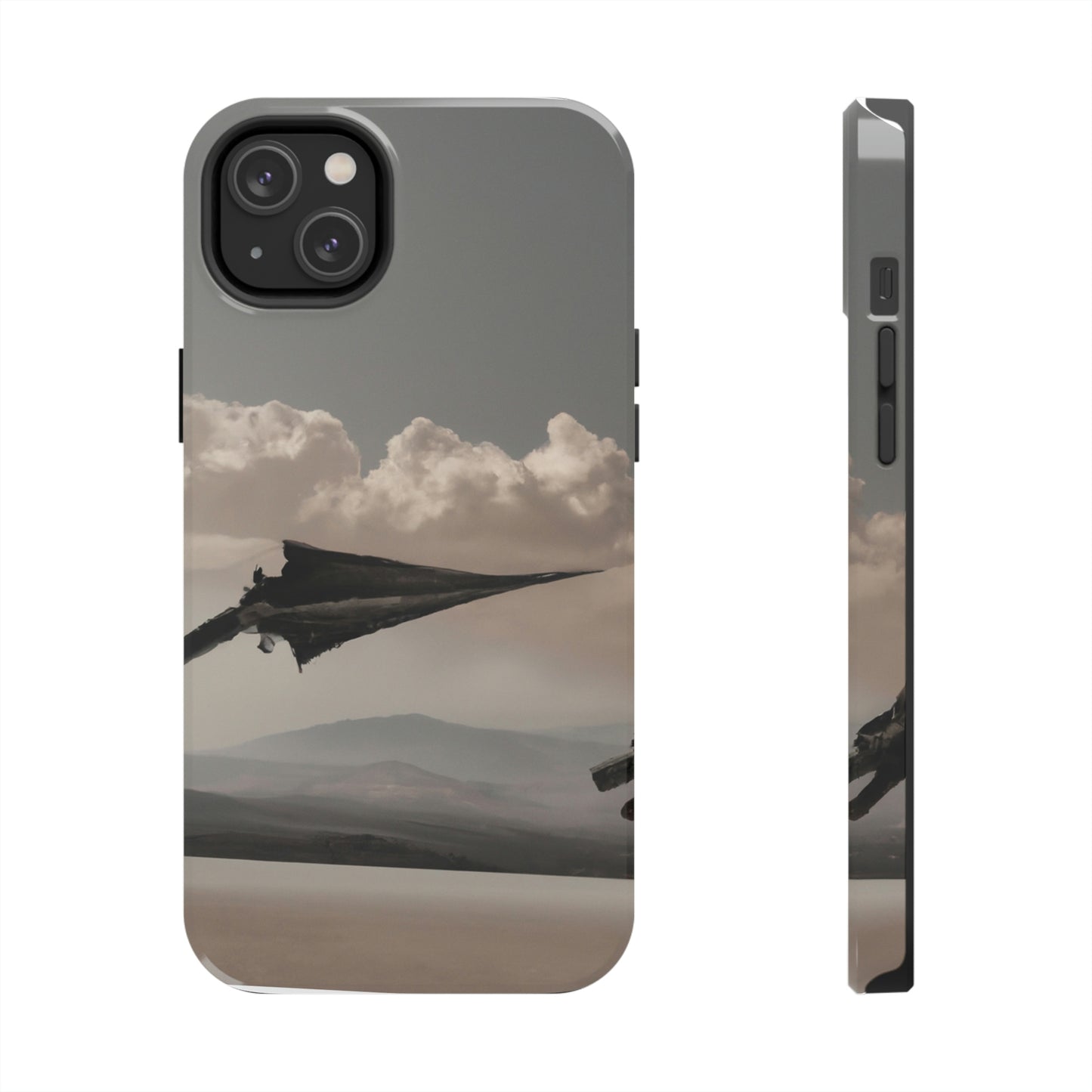 "A Warrior's Last Stand: The Battle Against the Metal Dragon" - Die Alien Tough Phone Cases