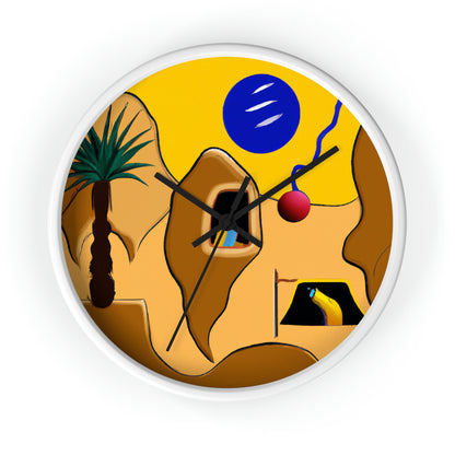 "Desert Mirage: The Forgotten Oasis" - The Alien Wall Clock