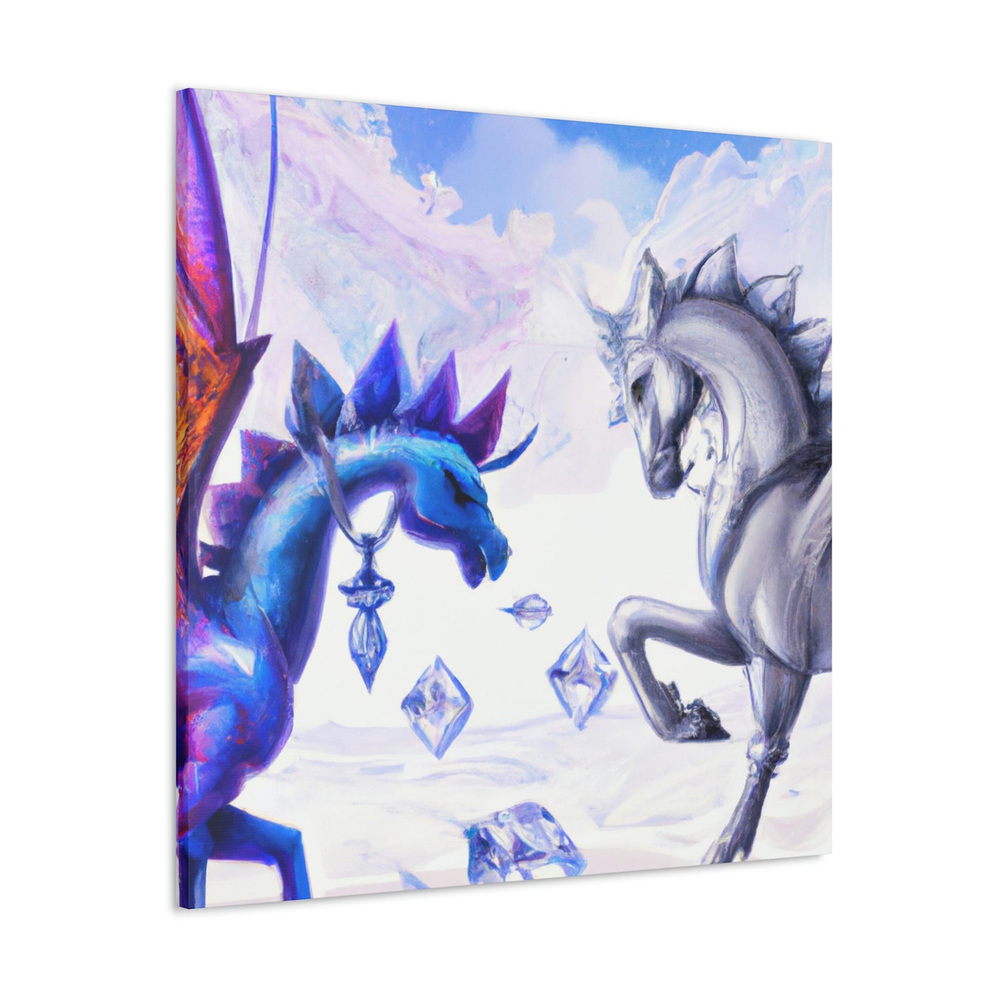 "The Crystal War: Dragon vs Pegasus" - The Alien Canva