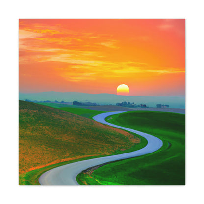 Vibrant Sunrise Painter - Canvas