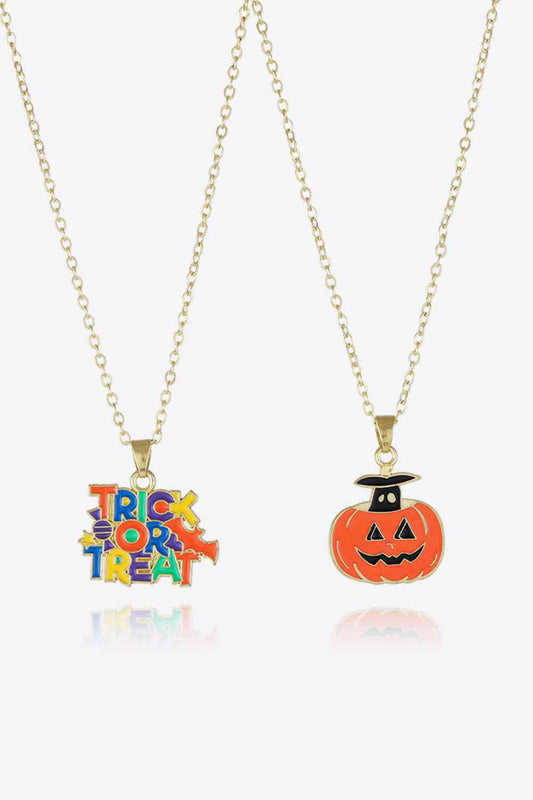 Conjunto de collar de dos piezas con tema de Halloween
