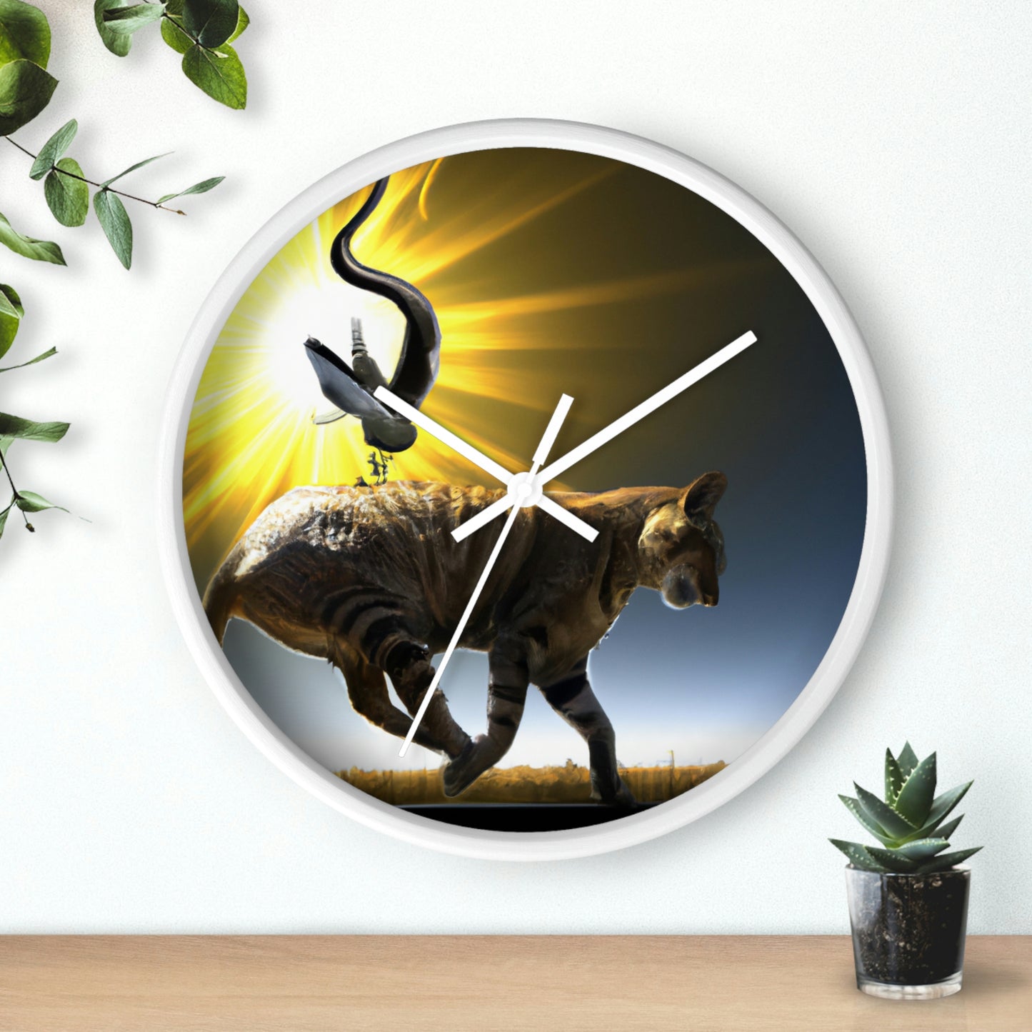 "A Purrfect Sunbeam Moment" - El reloj de pared alienígena