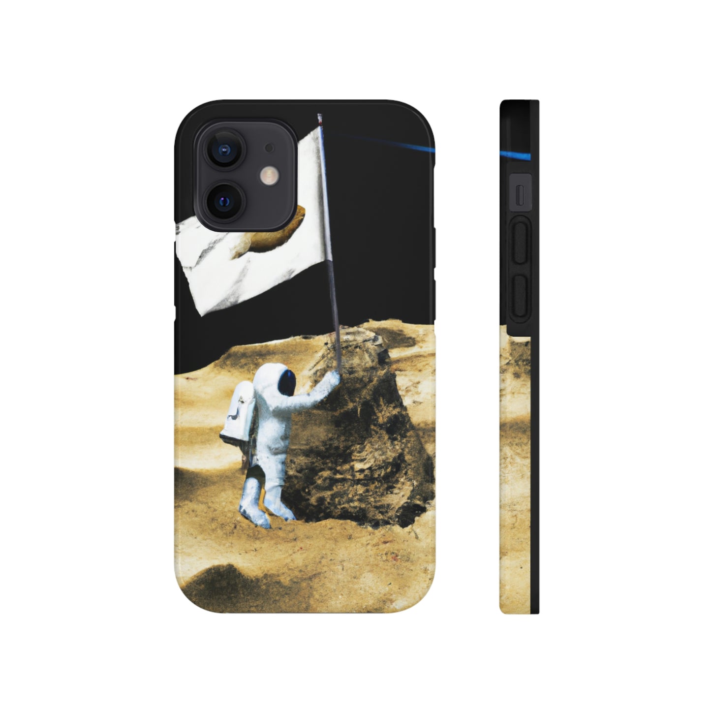 "Claiming Space: Das Pflanzen der Asteroidenflagge des Astronauten" - Die Alien Tough Phone Cases