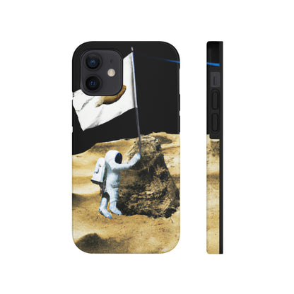 "Claiming Space: The Astronaut's Asteroid Flag Planting" - The Alien Tough Phone Cases