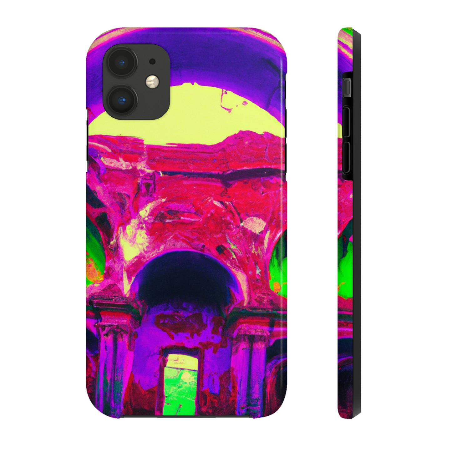 Mystical Madness: Crazy Colors in the Forgotten Cathedral - The Alien Tough Phone Cases