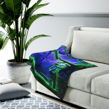 "The Ethereal Woods Beneath the Ruined Factory" - The Alien Velveteen Plush Blanket