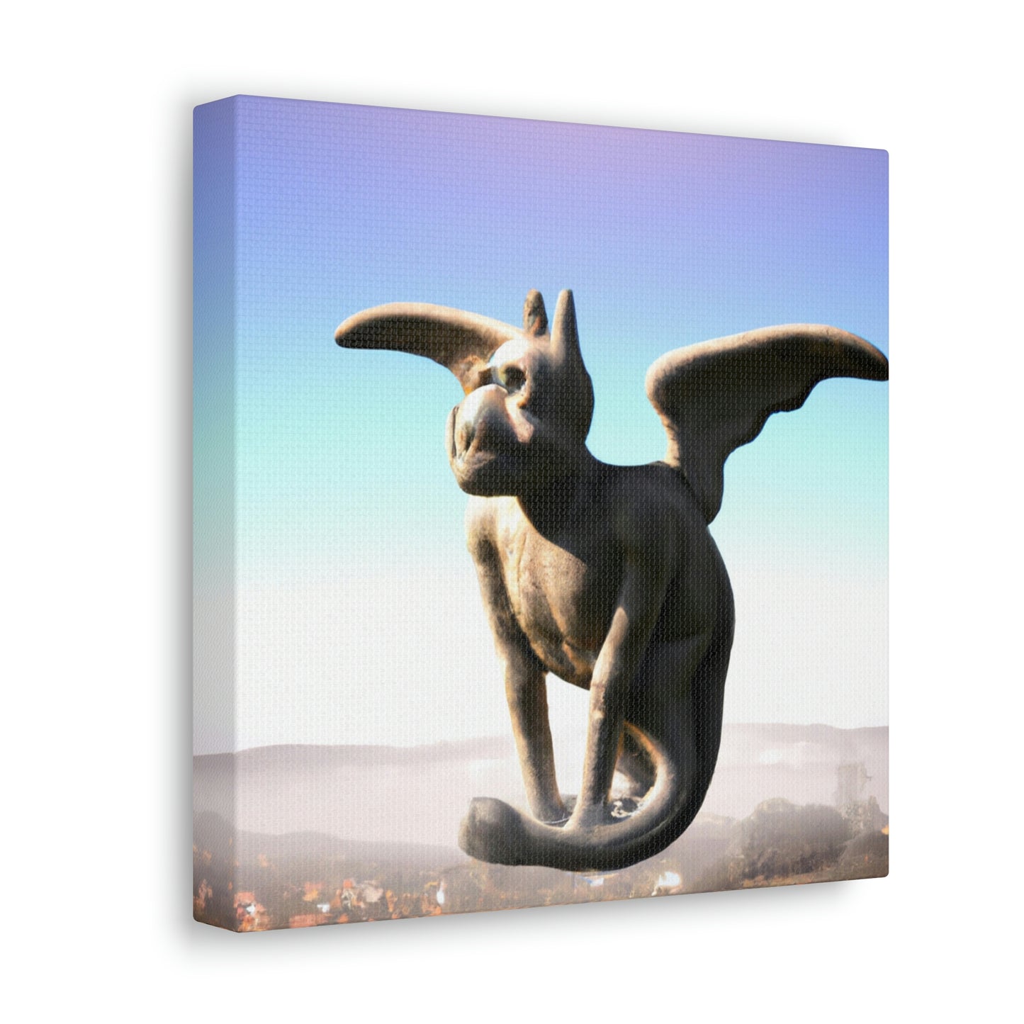 "Alone on the Hilltop: The Tale of a Solitary Gargoyle" - The Alien Canva