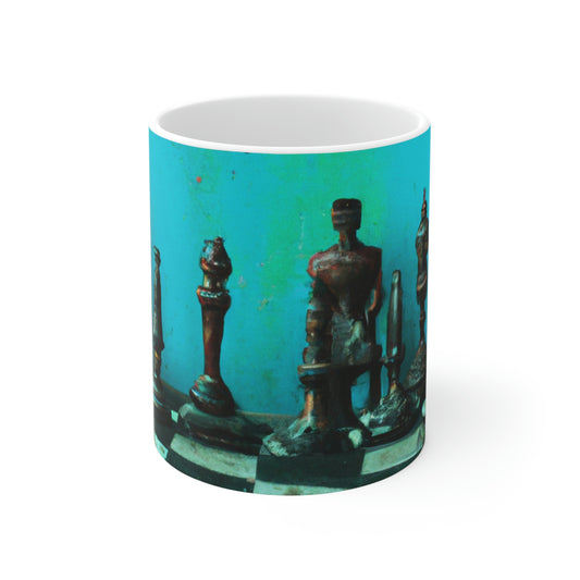 "A Forgotten Chess Set: Ready for a New Match" - The Alien Ceramic Mug 11 oz