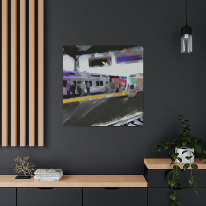 "Harboring the Hustle: Capturing the Vibrancy of the Train Station" - Canvas