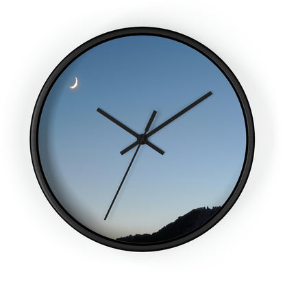 The Crescent Moon in Winter's Shadow - The Alien Wall Clock