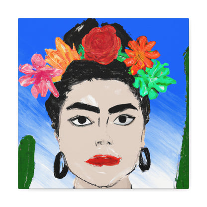 „Feurige Frida: Eine mexikanische Ikone mit farbenfroher Kultur malen“ – The Alien Canva