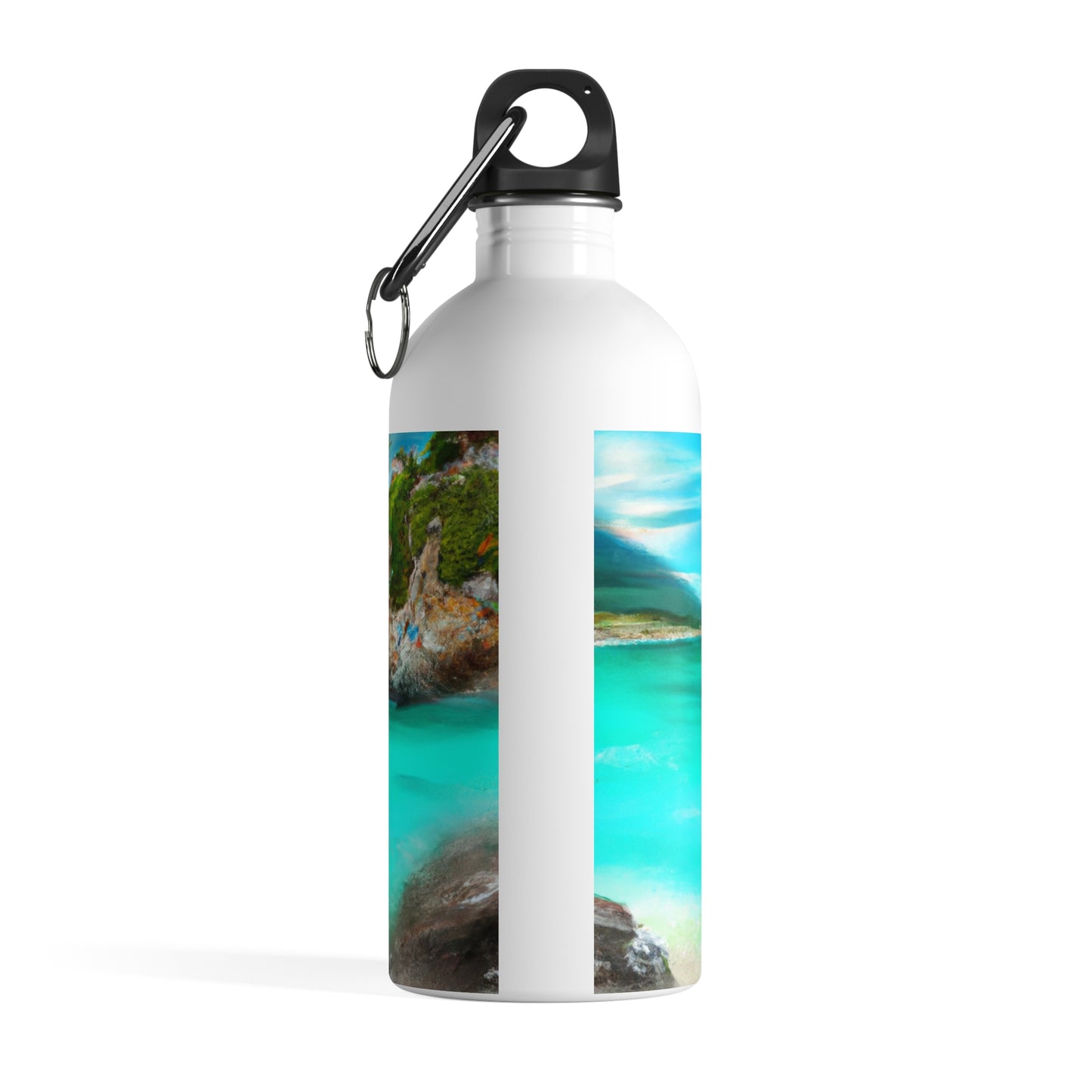 "Caribbean Fiesta on the Beach - A Digital Exploration of Mexican Culture" - The Alien Stainless Steel Water Bottle