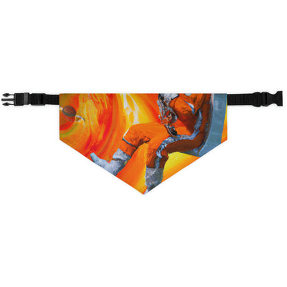 "Journeying in the Burning Orange Galaxy" - Das Alien Pet Bandana Halsband