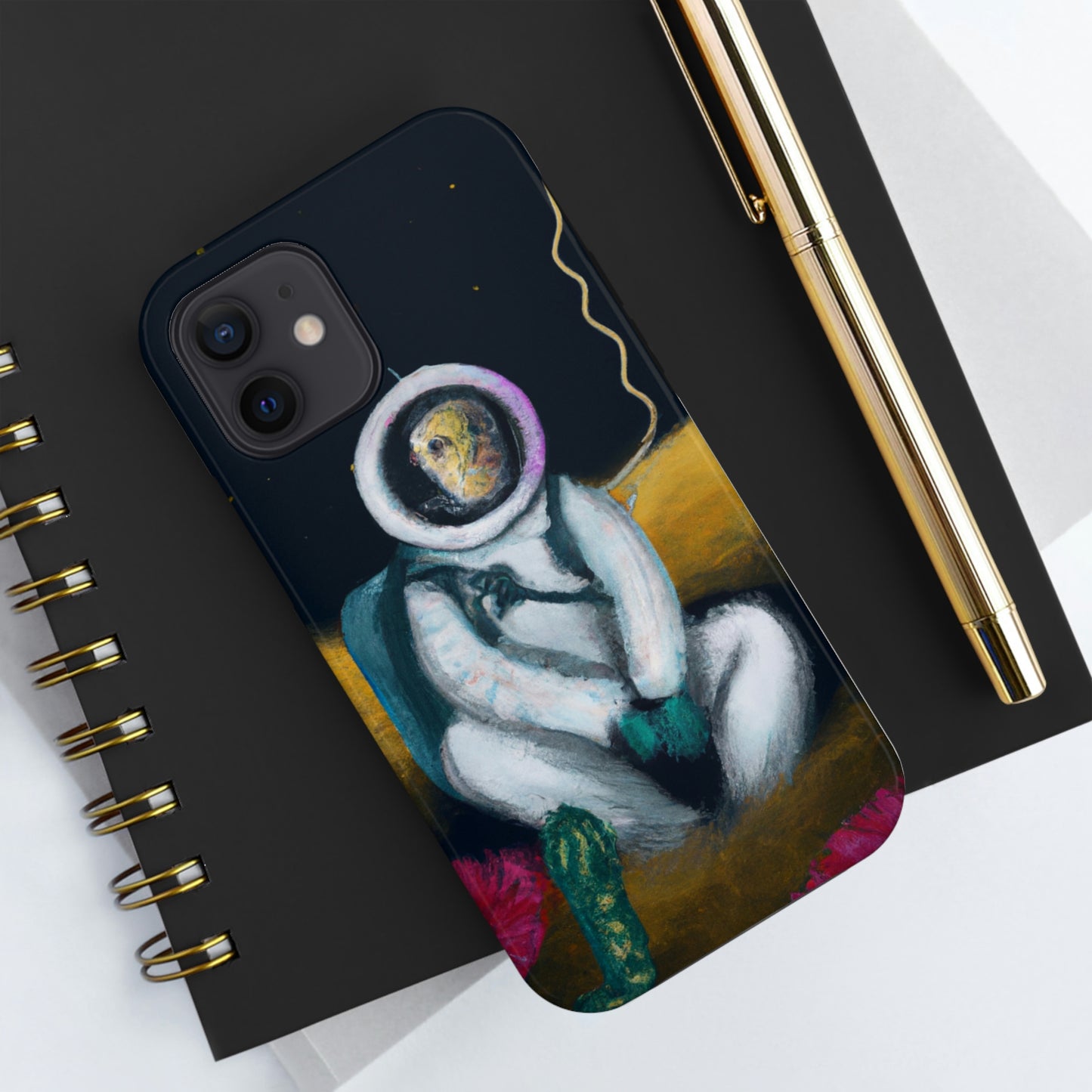 "Solo en la oscuridad: la supervivencia de un astronauta solitario" - The Alien Tough Phone Cases