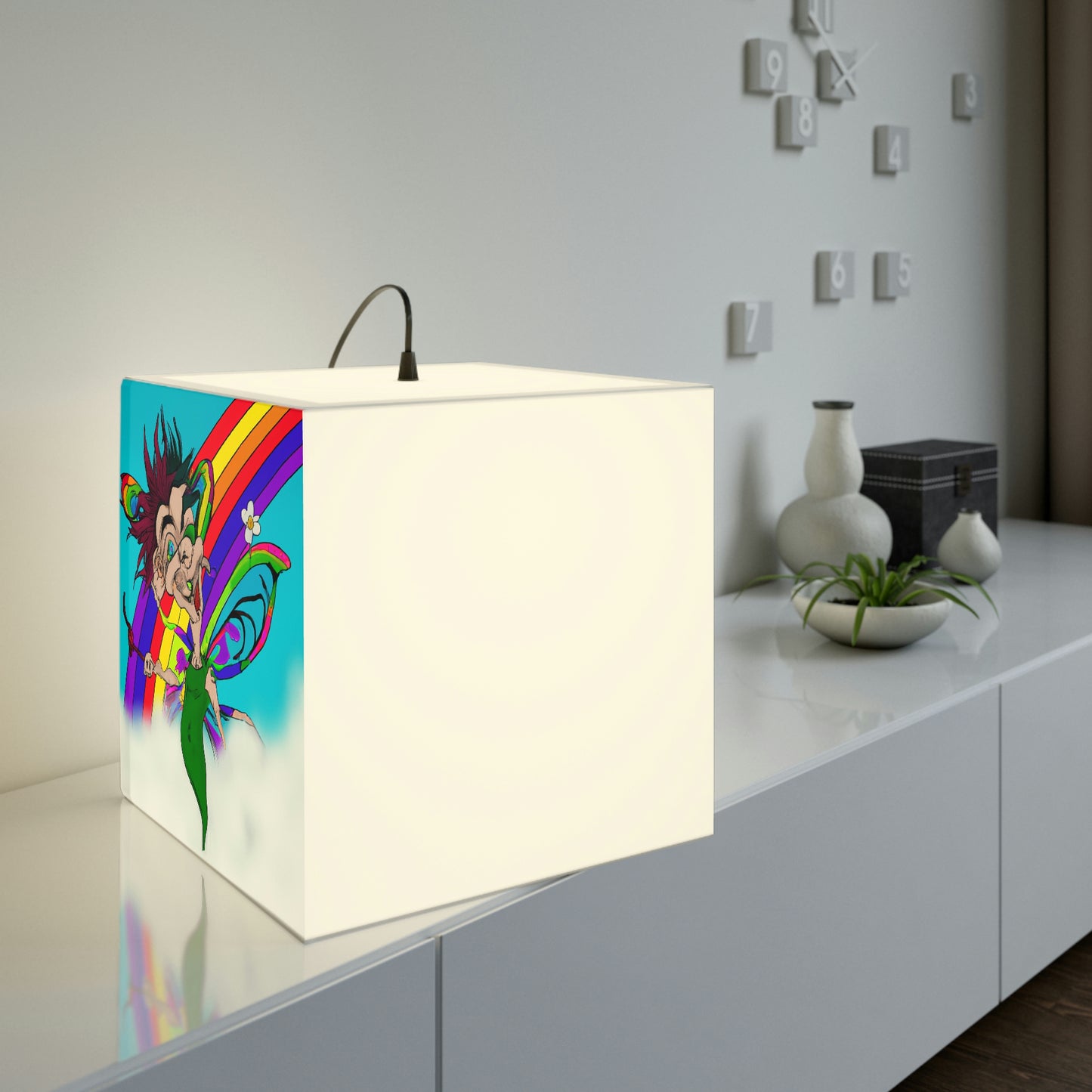 Rainbow Mischief Fairy - The Alien Light Cube Lamp