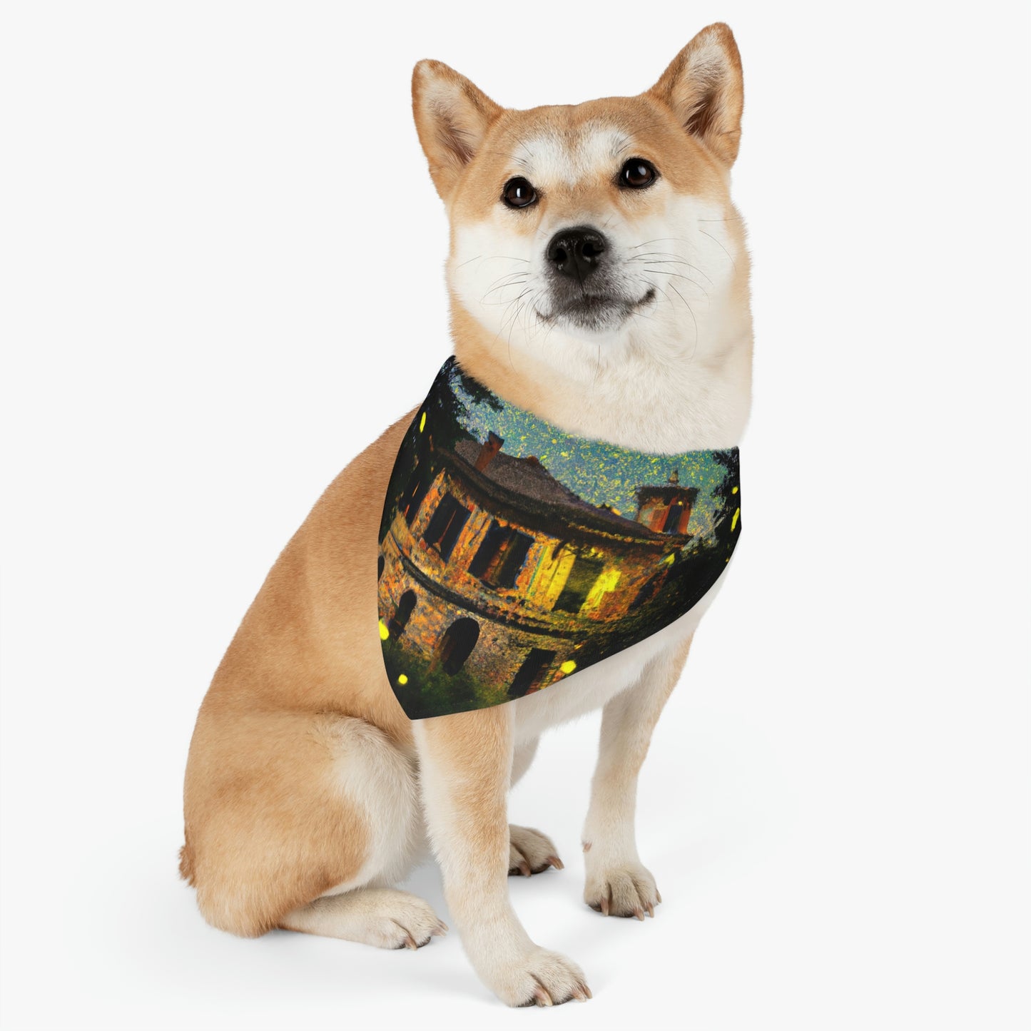 "A Shining Embrace of Fireflies" - The Alien Pet Bandana Collar