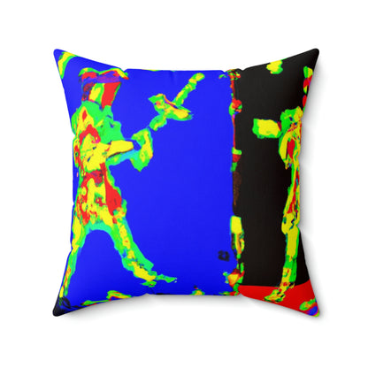 "Dancing with Fire and Steel." - The Alien Square Pillow