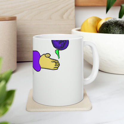 "The Warm Embrace of the Elderly and the Grace of the Rose" - The Alien Ceramic Mug 11 oz