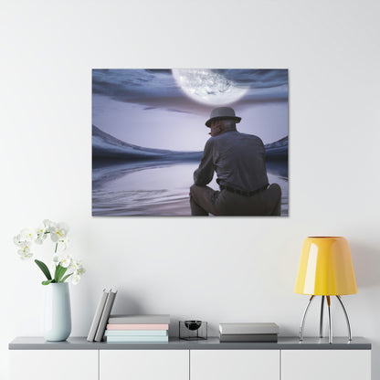 Moonlight Reflections on a Quiet Lake - The Alien Canva