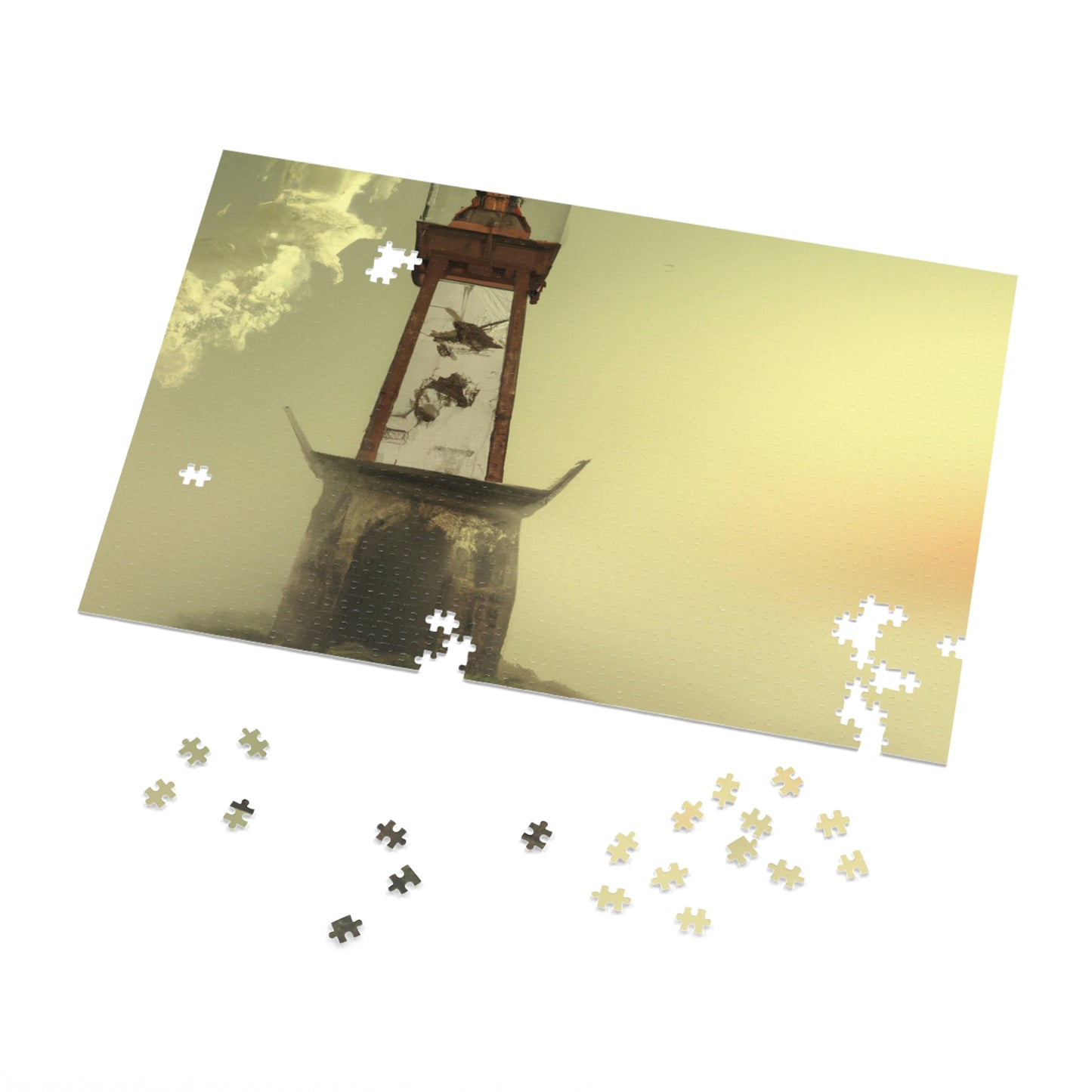 "Ghostly Beacon in the Fog" - The Alien Jigsaw Puzzle