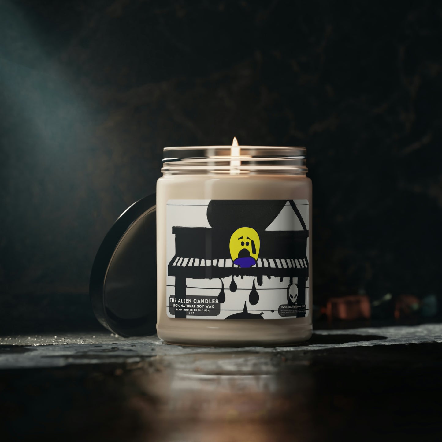 The Lonesome Plink of a Raindrop - Scented Soy Candle, 9oz - The Alien Candles